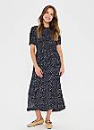 Linen Rich Ethnic Print Dress