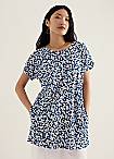 V-Neck Ruched Dress