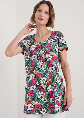 Zig-Zag Sleeveless Shift Dress