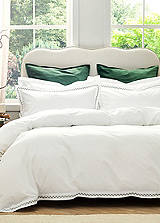 Faux Silk Stripe Eyelet Lined Curtains