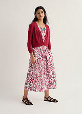 Linen Rich Crochet Trim Dress