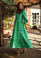 Print & Plain Dress