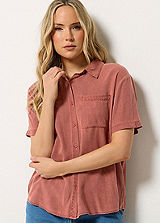 Round Neck Blouson Dress